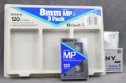New Sealed Sony Metal MP 8mm Video Cassette Tape + 3-Pack Holder & Case