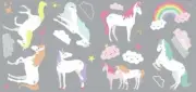 *BRAND NEW* RoomMates Brand Unicorn's Peel & Stick Wall Decals