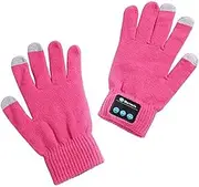 [Generic] -Compatible Gloves with Clear Sound Quali -Compatible Winter Gloves for Music Calls Screen Cycling Work Red