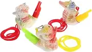 SUPVOX 3 Pcs Ceramic Animal Shaped Whistles for Funny Bird Caller Noisemakers Educational for Easter and Birthday Presents Animal Designs Monkey Pig