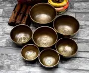 Natural Singing Bowl Set-Natural Kasha Set-Smooth Relaxing Tune Bowl-Yoga Set