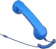 GANAZONO Retro Telephone Receiver Adjustable Tone Handset Compatible with All Devices Luxurious Finish for Comfortable Calls Blue