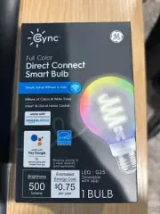 GE Full Color Direct Connect Smart LED Bulb Dimmable G25 Alexa / Google
