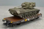 Märklin 4MFOR Belgian Army 48716 Slmps Type Flat Car w/Cheetah Tank LZ HO2347