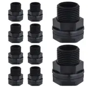 10X(10Pc Bulkhead Fitting,Garden Hose Threaded 3/4In Male GHTx1/2In Female9263
