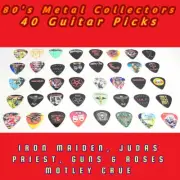 80's Metal Collector 40 Guitar Picks -Motley Crue,Iron, Maiden, Judas Priest,GNR