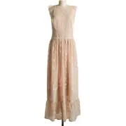 Sundance Faythe Dress Maxi Mesh Floral Long Sleeveless Petite Size PM $268