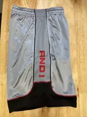 New And1 Mens Basketball Gym Workout Shorts Black Red Grey Large