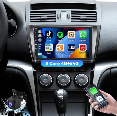 For Mazda 6 2007-2012 with Carplay Android 13 Head Unit Car Radio GPS + Camera (for: Mazda)