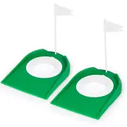 2 Pack Golf Putting Cup with Flag, Practice Golf Hole Training Aids for Kids ...