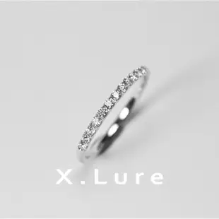 【X.LURE】14K 各尺寸排鑽線戒 0.5分1.5分2分2.5分3分 鑽戒 K金戒 女戒 真金 真鑽 K金 輕珠寶