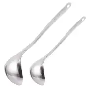 2 Pcs Fat Separator Spoon Stainless Steel Grease Oil Filter Scoop