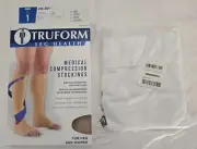 Truform Compression Stockings Firm 20-30* Below Knee Open Toe #0865 Large White