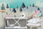 3D Unicorn Snow Forest Wallpaper Wall Murals Removable Wallpaper 788