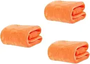 SWOOMEY 3pcs Cozy Year-Round Pet Blankets for Dogs Rabbits Flannel Fleece Solid Color Pet Bedding Blanket