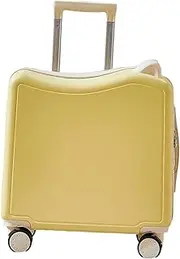 [AsrMyjcx] Kids Ride on Suitcase Carry on Size with Combination Lock Quiet Hardside with Universal Wheels Travel Luggage for Boys Girls, Yellow