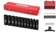 11 Pieces 1/2-Inch Drive Deep Impact Socket Set, 10-24mm, Metric-1/2" Dr. DEEP
