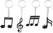 [yaozeio] Music Note Keychain Gifts for Musicians Teacher Appreciation Gifts for Music Lovers Singer Birthday Gift Male Musician Student Keychain Purse Backpack 4PC
