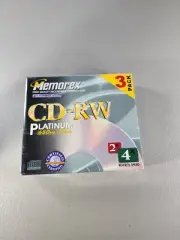 3-Pack Of Memorex CD-RW 700 MB 80 Min Professional Rewritable Compact Disks