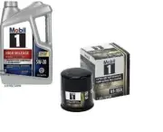 Mobil1 M1-108A Engine Oil Filter & 5 Quarts Mobil1 5W30 Full Syn. H/M Motor Oil (for: Smart)