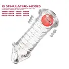 Wireless Penis Sleeve Condom Sex Enlargement Delay Ring Toy For Adult Men Couple