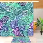 Dyeing Cells Waterproof Bathroom Polyester Shower Curtain Liner Water Resistant