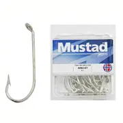 100 x Mustad 4202D 2x Strong Kirby Open Eye Fishing Hooks