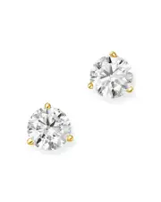 Bloomingdale's Fine Collection Certified Diamond Stud Earrings in 18K Yellow Gold Martini Setting, 1.50 tcw