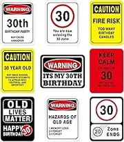WERNNSAI Dirty 30th Birthday Decorations - 9 PCs 30 Birthday Decor for Him Her, 30 Years Old Garden Party Decor, Women Dirty 30 Picture Props Funny Table Centerpieces Men, 30s Door Windows Signs Wall