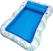 Air-Filled Swim Float - Attractive Compact Pool Chair with Beverage Slot, Leisure Raft | Useful Foldable Water Lounge for Holiday, Garden, Creek, Resort, Patio, Camping, Sunbathing, Recreation