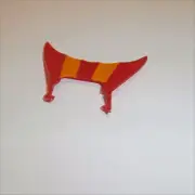 Corgi Toys 266 Chitty Chitty Bang Bang Rear Wing Fan Red Plastic with Orange