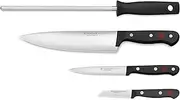WÜSTHOF Gourmet 4-Piece Knife Set, Black and Silver