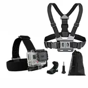Chest Harness Head Helmet Strap Mount Accessories GoPro 3plus 4 5 6 7 8 Chesty