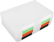 DOITOOL 4PCS File Storage Box Transparent Plastic Document Organizers for Efficient Paper Organization Lightweight and Multifunctional Case for Office Home and Craft Supplies