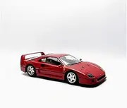 Die Casting 1/18 for Ferrari F40 Classic Supercar Alloy Car Model Simulation Static Miniature Vehicle Model Decoration Collection Presents Ornaments(Red)