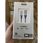 3A SENDEM 3M 降落傘電纜 - 原裝全針 IPHONE-TYPE C 長