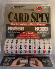Geospace Magnetics-Vintage Card Spin Go Anywhere Card Game -NEW-Hand Held Travel