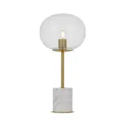 Dimas 1 Light Table Lamp White & Antique Gold - DIMAS TL-WHAG