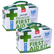 2x 258pcs Premium First Aid Kit Medical Travel Set Emergency Family Safety