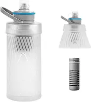SurviMate 700ml Collapsible Water Filter Bottle,Squeeze Water Filtered Bottle，BPA Free, Ultra Light Survival Emergency Water Filter，Perfect for Hiking, Backpacking, Camping