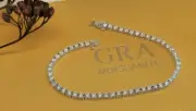 40 ct Moissanite Diamond Tennis Bracelet 14k White Gold Sterling Silver 7.5mm