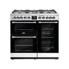 Belling 90cm Cookcentre Dual Fuel Range Cooker Electric Oven Stainless Steel