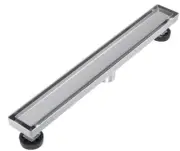 LINEAR SHOWER DRAIN, STAINLESS STEEL, TILE INSERT 32 INCHES NEW