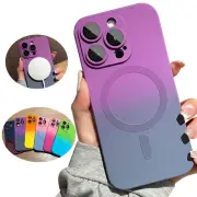 For iPhone 16 15 14 13 12 11 Pro Max Plus Gradient TPU Magsafe Phone Case