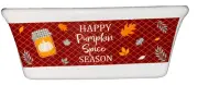 Royal Norfolk Mini Ceramic Loaf Pan "Happy Pumpkin Spice Season"