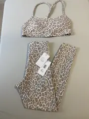 Calme Jonny SET Endurance High waist animal print leggings sports bra size S