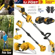 2-in-1 Cordless Electric Pole Saw for Tree Trimming, 6-Inch Mini Chainsaw...