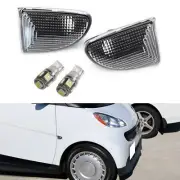OEM-Spec Dark Clear Lens Side Marker Lamps w/ Amber LED Bulbs For 2007-15 Smart (for: Smart)