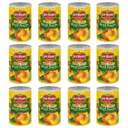 Del Monte Yellow Cling Sliced Peaches in Juice 15 Ounce Pack of 12 Cans