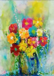 Mint by Michelle Decoupage paper - Karen's Technicolor Bouquet - 2 sizes